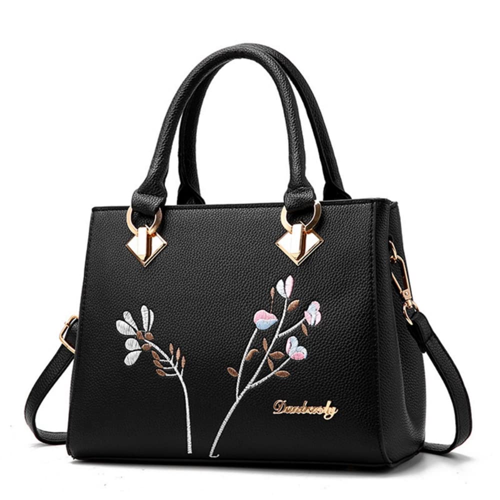 PALAY Handbags For Women Handle Bag Shoulder Bag Tote Bag, Ladies Purse PU Handbag Exquisite Embroidery Classic Black Handbag Women Gift Birthday Girls PALAY Handbags For Women Handle Bag Shoulder Bag Tote Bag, Ladies Purse PU Handbag Exquisite Embroidery Classic Black Handbag Women Gift Birthday Girls